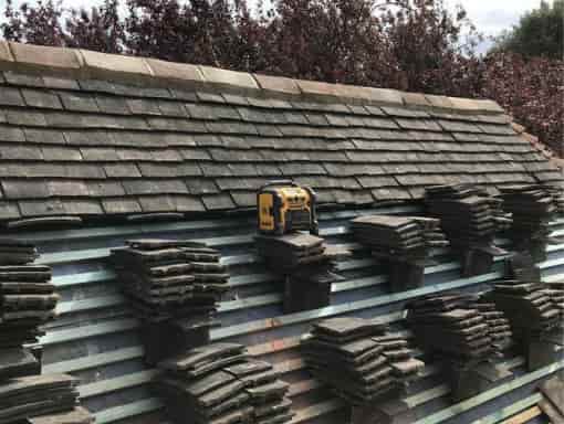 This is a photo of a new roof installation being carried out in Rye, East Sussex. Works carried out by Rye Roofers