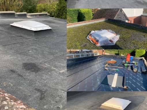 This is a photo of a new flat roof installation in Rye, East Sussex. Works carried out by Rye Roofers